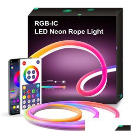Led Strips Neon Strip Light With Music Sync Dream Colour Smart App 16 Million Diy Colours Wifi Bluetooth Rope Drop Delivery Lights Light Dhvnu