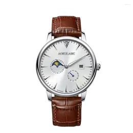 Wristwatches Mechanical Automatic Men Watches Calendar Date Moon Phase Man Sport Business Wristwatch Reloj Hombre