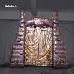 wholesale Huge Inflatable Jurassic Park Gate 4m/6m Arch Simulated Dinosaur Entrance Door For Outdoor Event