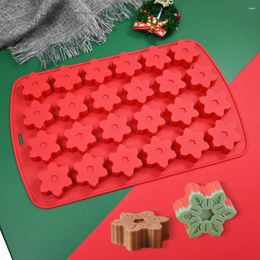 Baking Tools Christmas Snowman Tray Silica Gel Mould Gingerbread Man Snowflake Chocolate Grinder Candy Biscuit