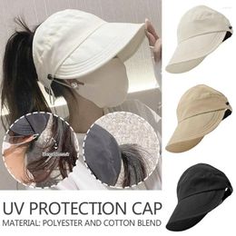 Wide Brim Hats Summer UV Protection Hat Adjustable Drawstring Fisherman Portable Sun Cap Visors Foldable Z5H0