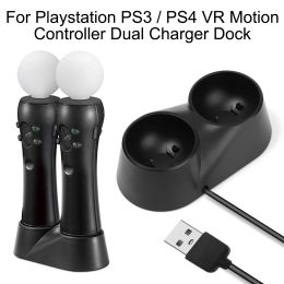 Joysticks 1PC Nonslip Rubber Pad Dual Charger Dock for PS3 / PS4 VR Motion Controller Playstation Move Controller Charging Station Stand
