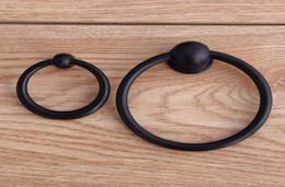 65mm Shaky Drop ring knobs black drawer knob handles black kitchen cabinet dresser cupboard furniture handles s knobs3443935