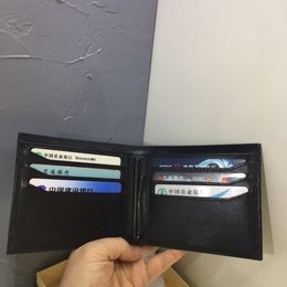 Wallet holder cash clip genuine leather men's wallets fashion designer original top quality credit card purse European pocket Purses cowhide gift with original box