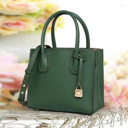 Bag Women's Bags First Layer Cowhide Leather Handbags Trendy Fashion Lock Handbag Single Shoulder Messenger