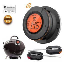 Grills 2024 Upgrade Outdoor Digital Wireless Bluetooth Dome Cooking Food Meat Thermometer For BBQ Charcoal Grill And Oven Smoker