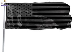 3x5ft Black American Flag Polyester No Quarter Will Be Given US USA Historical Protection Banner Flag DoubleSided Indoor Outdoor 6558640