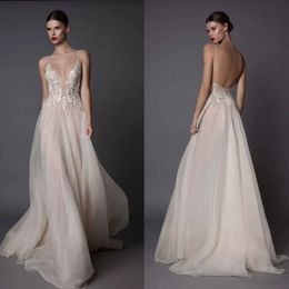 Spaghetti Real Image Appliques Dresses Berta Neckline Sequins Gowns Backless Floor Length Plus Size Wedding Dress