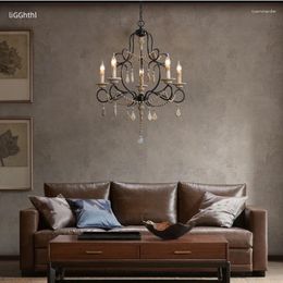 Chandeliers European Solid Wood To Do Old Iron Chandelier For The Living Room Dining Bedroom Corridor Clothing Store