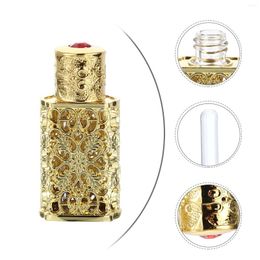 Storage Bottles 3 Ml Metal Essential Oil Bottle Liquid Spray Perfume Arabic Perfumes Glass Mini Dispenser