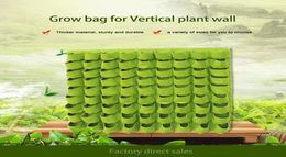 Recycled Wall Hanging Planter wool felt planting Container Vertical Nonwoven fabric Garden Plant Grow Bags7632298