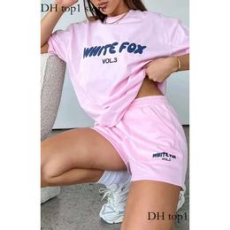 Whites Foxx Tracksuit Womens Whiter Foxx T Shirt Designer Brand Fashion Sports and Leisure Set Fox Sweatshirt Hoodie Shorts Tees Sets 623