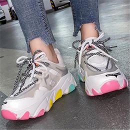 Fitness Shoes 2024 Trainers Women Fashion Sneakers Woman Chunky Casual Platform Designers Female Mesh Vulcanised White Blue