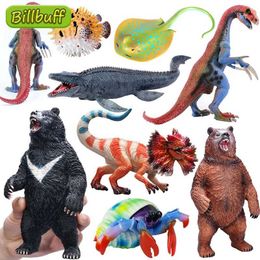 Other Toys Heat rescue marine creatures whale diagram shark dinosaur bear action diagram animal model dolphin hammer head childrens toyL240502