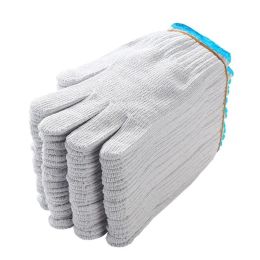 Gloves 12 Pairs WearResistant Work Gloves Women Men Material Cotton Yarn AntiSkid Knit Mitten For Labour Protection Gardening
