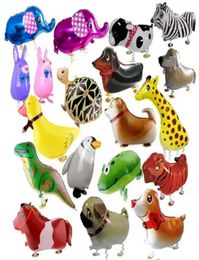 Walking Pet Balloon Party Supply Animal Helium Aluminium Film Cartoon Balloons Multicolor Lovely forest Animal Birthday Wedding3013051