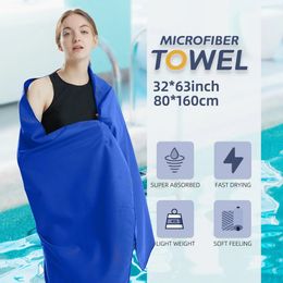 Microfiber Towel Quick Dry Travel Sports Beach Sandproof Soft Light For Swim Yoga Gym 240506