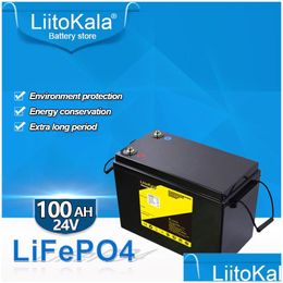 Batteries Liitokala Lifepo4 Battery Pack 24V 50Ah 60Ah 70Ah 80Ah 100Ah Built-In 50A 100A Bms 29.2V Grade A Rechargeable Power Genera Dhfg9