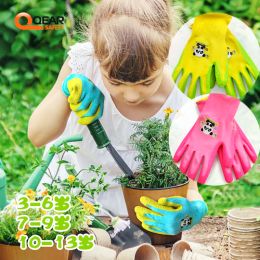 Gloves Kids/toddler /junior Garden Safety Rubber Coated Gloves, Diy, Age From Year 3 to Year 12, Palm Natural Latex Coated