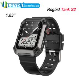 Watches Rogbid Tank S2 IP68 Waterproof Smart Watch 1.83 inch 240x284 IPS Screen 450mAh Battery Magnetic Charge Da Fit APP Blood Pressure