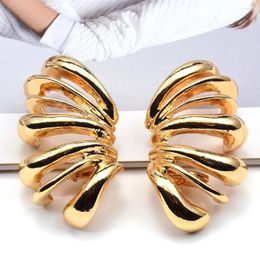 Dangle Earrings Simple Design Gold Color For Women Metal Geometric Korean Earring Punk Jewelry Party Gifts