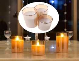 Flameless Led Candles Flickering Real Wax Fake Wick Moving Flame Faux Wickless Pillar Battery Operated Candles with Timer Remot 25497922