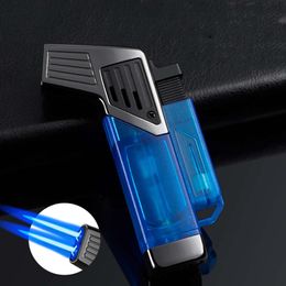 Cigar Lighter Powerful Double Flame Portable Refillable Colorful Torch Lighters For Cigar And Cigarette