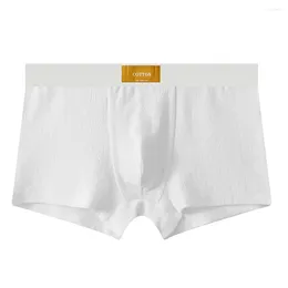 Underpants 1pc Sexy Men's Cotton Blend Middle Waist Underwear Boxer Briefs Shorts Breathable Man Panties