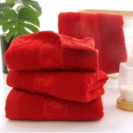 Towels 1/2/4pcs Hand Towel Sets Cotton Facecloth Towels Fast Drying Soft Handchief Towel for New Year Spring Festival Wedding Gift
