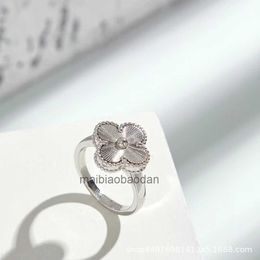 Designer Luxury Jewellery Ring Vancllf Pure Silver Precision Cnc High Version Fanjia Clover Laser Female Instagram Live