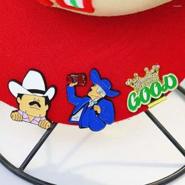 Brooches Character Era Hat Pins Jewellery Gifts Crown Drink Mexico Clip Fashion Retro Decoration Enamel Accessories