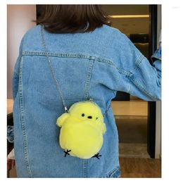 Bag Autumn And Winter Women Plush Cute Chick Mobile Phone Coin Purse Girl Cartoon Messenger Female