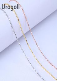 Noble Women Sterling Silver Chain Jewellery Genuine Pure 925 Silver Chains Necklaces For Girl Star Rose Gold Necklace Link Chain3424748