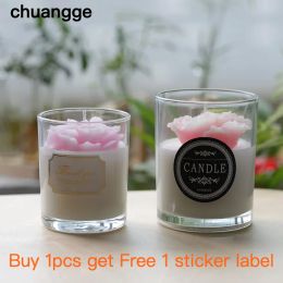 Holders Transparent Jar Candle Cup Diy Fragrance Candle Glass Candle Holder Container Indoor High Capacity Glass Jar 200ml 300ml 500ml