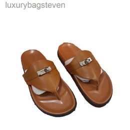 Fashion Original h Designer Slippers 2024 New Large Second Uncle Slippers Thick Sole Sandals Womens h Sandals Slides with 1:1 Brand Logo