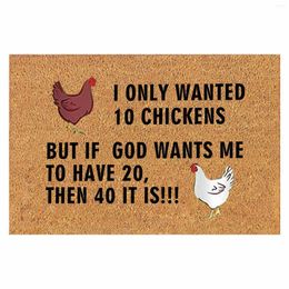 Carpets Funny Chicken Pattern Welcome Doormat Indoor And Outdoor Home Decoration Mat Gift