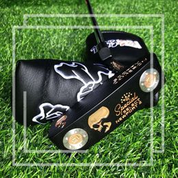 Scotty Putter Fashion Designer Golf Men's Golf Putter Skull Gold Right Handed High Quality 32/33/34/35 Inches Cover With 760