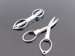 Foldable Fishing Scissors Small Scissors Fishing Line Cutter Tools Outdoor Travel Stainless Steel Collapsible Portable Scissors fo8621577