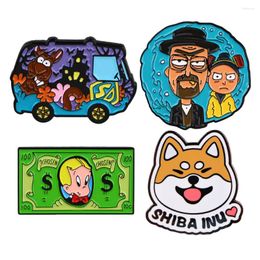 Brooches Classic Cartoon Funny Boy Enamel Pins Lapel For Backpack Kids Brooch Clothes Badges On Bags Accessories Gifts