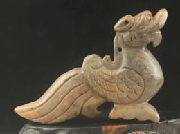 Sculptures Old China natural jade handcarved statue dragon