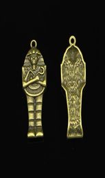 24pcs Zinc Alloy Charms Antique Bronze Plated egyptian mummy sarcophagus Charms for Jewellery Making DIY Handmade Pendants 4518mm2939431