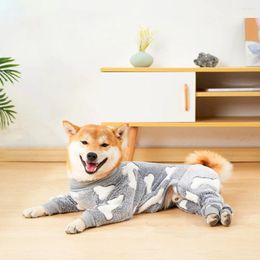 Dog Apparel Winter Clothes Pet Flannel Pajamas Soft House For Medium And Large Dogs High Elastic Four Legs Warm Coat Costume XXL