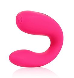 U Shape Dildo Vibrating Gspot Vibrator Clitoris Stimulation Vaginal Orgasm Anal Vibrator Masturbation Sex Toys for Woman3359631