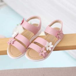 Sandals Childrens Shoes Summer Style Children Sandals Girls Princess Beautiful Flower Shoes Kids Flat Sandals Baby Girl Gladiator Soft