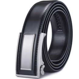 Other Fashion Accessories Mens leather ratchet dress strap with adjustable automatic sliding buckle J240506