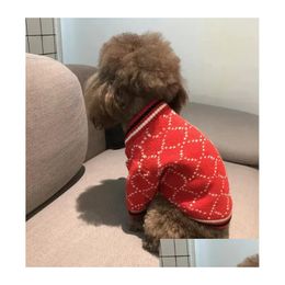 Dog Apparel Designer Letters Fashion Winter Christmas Hoodies Cats Dogs Clothing Animals Sweater Outdoor Pets Coats Clothes Drop Del Dhemd