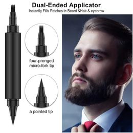 2024 Hot Sale Beard Filling Pen Kit Beard Enhancer Brush Beard Colouring Shaping Tools Waterproof Black Brown Hair Pencil Man Cosmetic