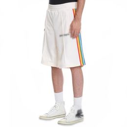 Palm PA 2024ss Summer Casual Men Women Rainbow Stripes Boardshorts Breathable Beach Shorts Comfortable Fitness Basketball Sports Short Pants 4507 Angels ADF