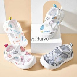 First Walkers Summer Breathable Mesh Kids Sandals Baby Unisex Casual Shoes Anti-slip Soft Sole Infant Lightweight Tenis H240506