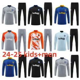 24 25 New inter tuta calcio Tracksuit Lautaro Chandal Futbol soccer MILANO Training suit milans camiseta DE FOOT Men and Kids